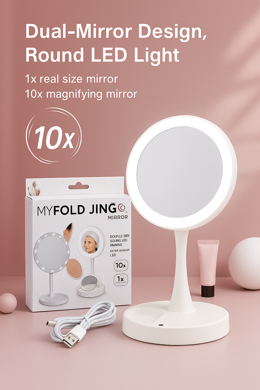 LED Magnification Mirror Portable Makeup Mirror Makeup Light With 10 X Magnification