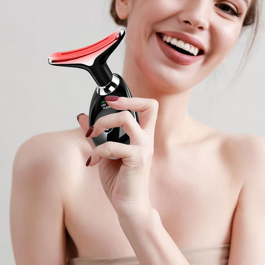 Neck Face Massager Skin Care Facial Massage Device with 3 Color Modes for Skin Rejuvenation Face Sculpting Tool for Double Chin