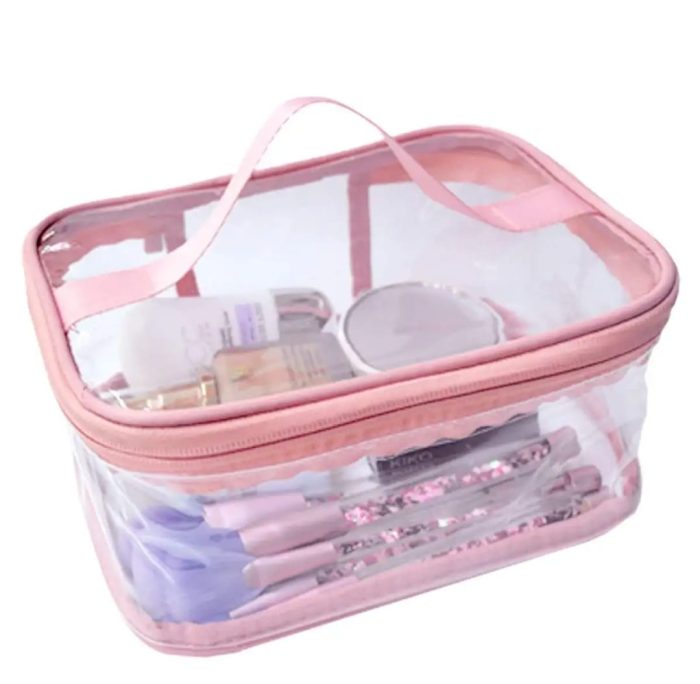 Pack of 2 NEW Transparent Waterproof Square Cosmetics Organizer Mix Random color