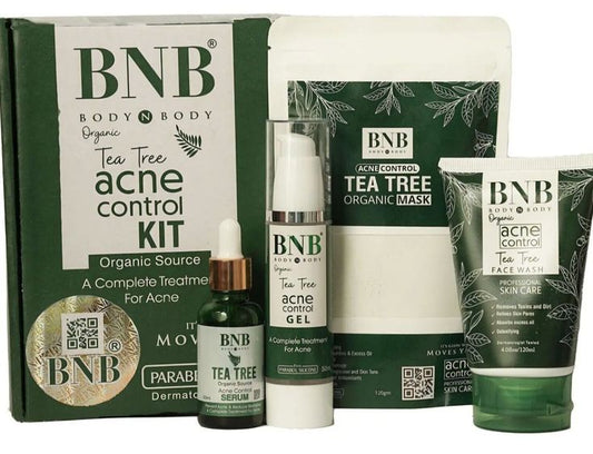 BNB facial kits Premium BNB Acne Control Facial Kit BNB Acne Facial Kit Brightening Glow Kit BNB Acne Control Kit BNB Organic Tea Tree Acne Control Kit 4in1 Facial Kit