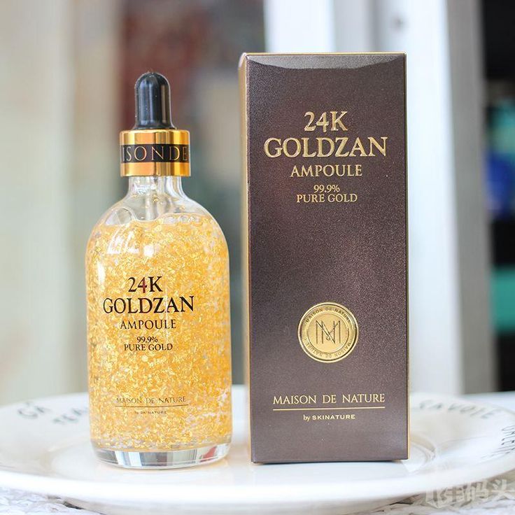 24K Goldzan Facial Serum Ampoule Pure Gold 99.9% Maison De Nature 100 ml Made in Korea.