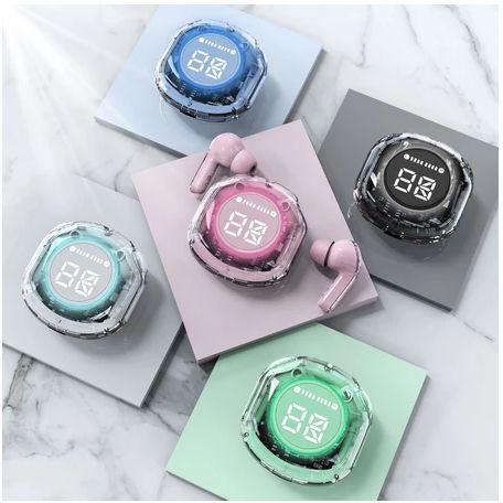 Air 39 Earbuds wireless Transparent airpods Air39 Bluetooth Gaming EARBUDS LED Display Super Bass HD sound Quality Trendy earphone Latest Technology Water Proof HD Calling TWS Technology Sports Headphone