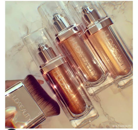 Huda Beauty N.y.m.p.h. All Over Body Highlighter – Liquid Illuminator For Face, Body & Legs – Water-based, Long-lasting Glow – 35 ML