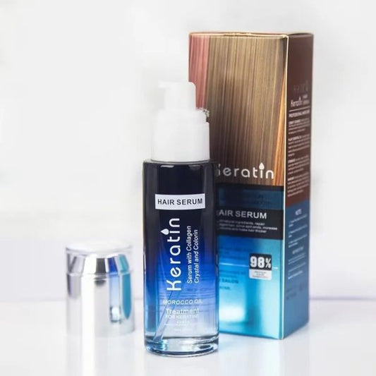 Keratin Hair Serum With Collagen & Morocco Oil 80 ML Intensive Treatment For Damaged Hair