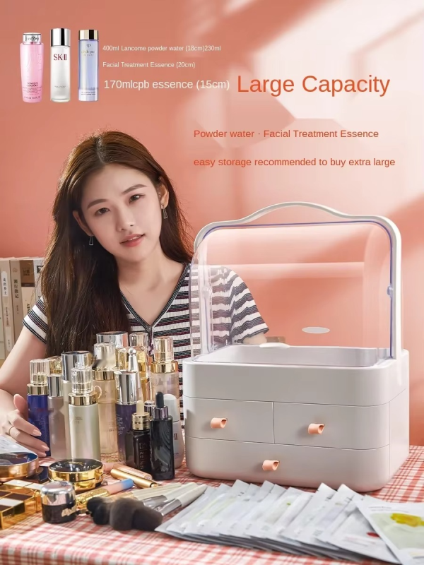 Multi-functional Acrylic Cosmetic Organizer With Multiple Drawers – Elegant Storage Solution For Makeup, Skincare Products, And Beauty Accessories
