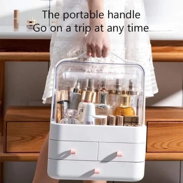 Multi-functional Acrylic Cosmetic Organizer With Multiple Drawers – Elegant Storage Solution For Makeup, Skincare Products, And Beauty Accessories