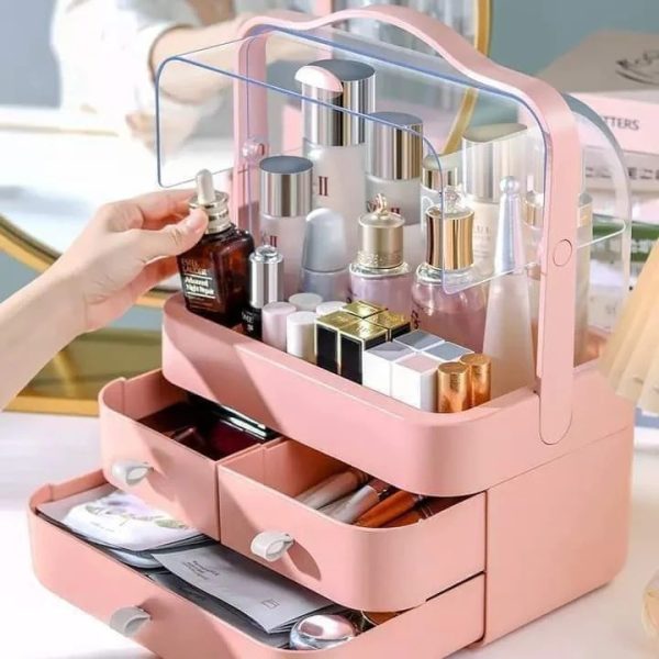 Multi-functional Acrylic Cosmetic Organizer With Multiple Drawers – Elegant Storage Solution For Makeup, Skincare Products, And Beauty Accessories