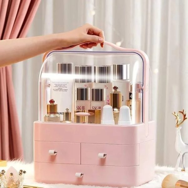Multi-functional Acrylic Cosmetic Organizer With Multiple Drawers – Elegant Storage Solution For Makeup, Skincare Products, And Beauty Accessories