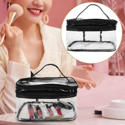 Pack of 2 NEW Transparent Waterproof Square Cosmetics Organizer Mix Random color