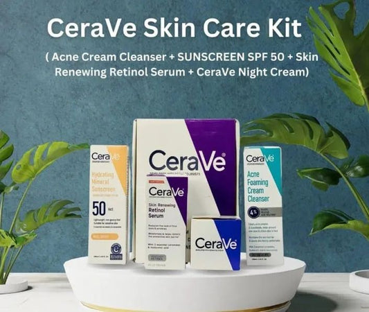 The CeraVe 4 in 1 Kit | A combination of their popular products designed to cleanse hydrate and protect the skin