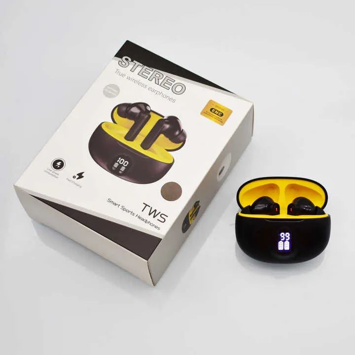 TWS Wireless Earbuds with LED Display ENC Noise Cancellation HiFi Stereo Bluetooth Earbuds